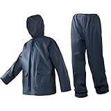 Navis Marine Herren Regenanzug wasserdichte Jacke/Hose(Navy,L)