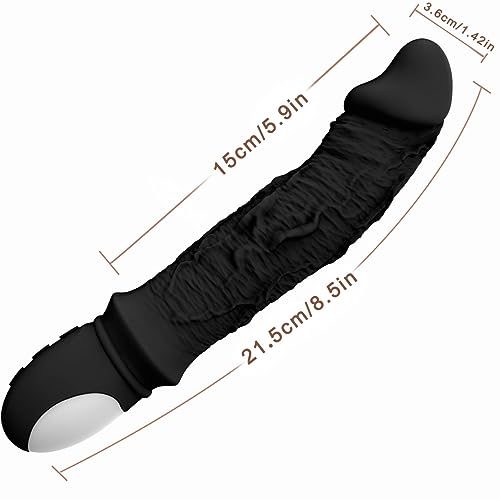 2025 Handheld Cordless Realistic Silicone Rabbit Ears Adult Tool for Women Today,Waterproof Automatic Electric Adult Toys Machine Powerful Quiet 10 Modes Pleasure Toys for Women Games (Black)