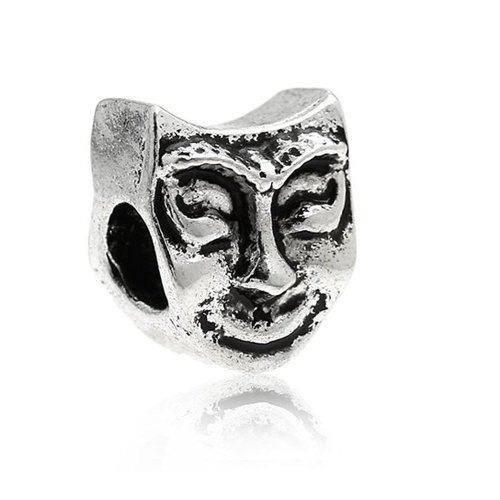 Sexy Sparkles Femme Théâtre Drama Masque Perle Spacer Pour Chaîne serpent Charm Cover