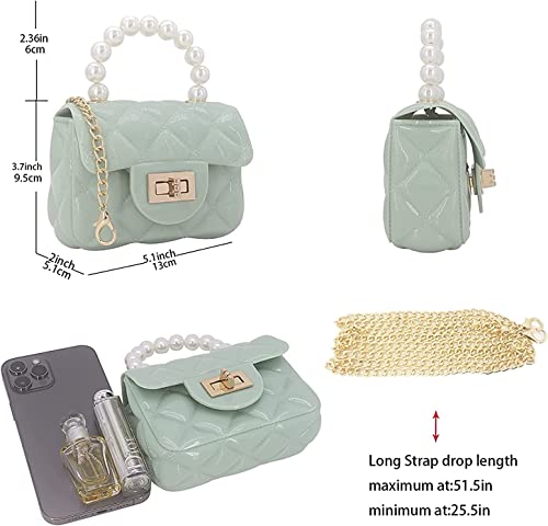 Image of The Sole Club Mini Jelly Purse Flap Handbag stylish trendy Silicone purse, Mini beautiful fashion jelly Sling,Waterproof and washable Sling bag (SMALL, SUITABLE FOR KIDS!) (Sky Blue)