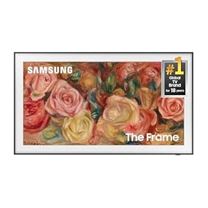 SAMSUNG 43-Inch Class QLED 4K LS03D The Frame Series Quantum HDR Smart TV w/Dolby Atmos, Art Mode, Anti-Reflection, Customizable Frame, Slim Fit Wall Mount with Alexa Built-in (QN43LS03D, 2024 Model)