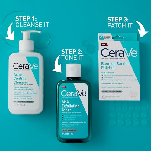 CeraVe Hydrocolloid Blemish Patches, Oil Absorbing Spot Control with Ceramides and Niacinamide, Allergy-Tested & Suitable For Sensitive Skin, Ultra-Thin & Blends Into All Skin Tones, 22ct — view 8