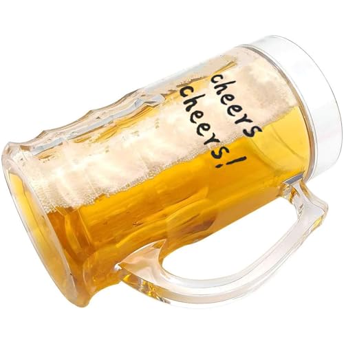 Genérico Vasos Para Congelador - Vaso De Cerveza De Doble Capa - 450ml Copa De Broma Aislada Para Refrigerador Fiestas Junto A La Piscina Playa Reuniones Familiares Barbacoa En El Patio Festival