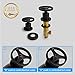 SKOWLL Industrial Oil Rubbed Bronze Bathroom Faucet, Deck Mount Bathroom Sink Faucets 3 Hole, High Arch 8 Inch Widespread Vanity Faucet with 360° Swivel Spout, 2 Gear Handles Commercial Brass Faucets