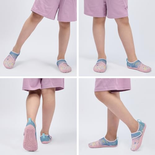Image of Kids Water Shoes Boys Girls - Wide Toe Box Quick Dry Barefoot Shoes Breathable Non Slip Aqua Athletic Sneakers for Swim Beach Pool Kayak Hiking Sand Walking Travel Essentials (Little Kid /Big Kid)