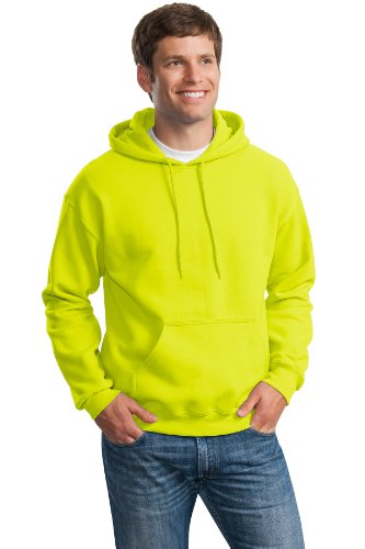 Gildan Activewear DryBlend Pullover Hooded Sweatshirt, XL, Safety Green