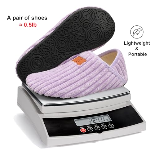Image of Fires Womens Mens Slippers with Rubber Sole Soft-Lightweight House Slipper Socks Around House Shoes Non Slip Indoor /Outdoor