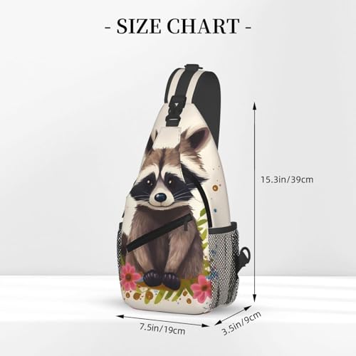 Man's Cross Chest Bag bolso bandolera para senderismo negro miniatura 3