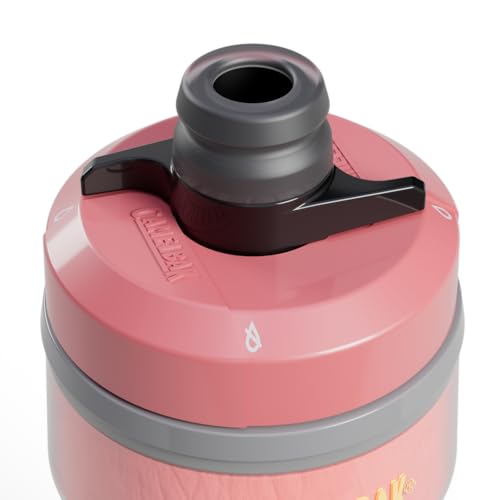 Image of CamelBak Podium Chill Insulated Bike Squeeze Water Bottle, Cold Retention for Cycling, 21oz, Coral Sunset