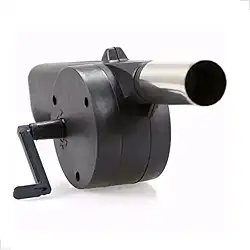 Soprador Manual para Churrasqueira, Fole de Ar para Carvão, Preto