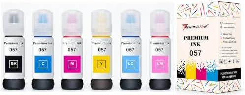 057 Combo Ink Bottle Compatible with Epson for L8050, L18050 Printer (Black/Cyan/Magenta/Yellow/Light Cyan/Light Magenta)