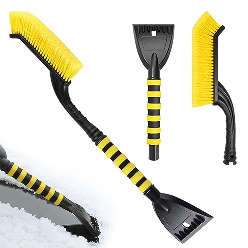 Gxlaihly 2-in-1 Eiskratzer Auto Mit Besen - Abnehmbarer Eisschaber Mit Schaumstoffgriff