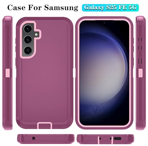 ONOLA for Samsung Galaxy S25 FE Case, 3-Layer Cover, WineRedPink by ONOLA - Used condition - Image 5