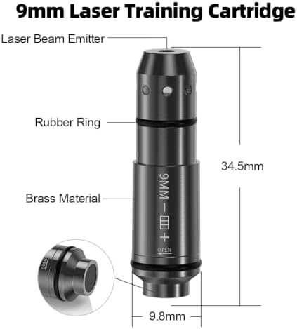 9mm Laser Training Cartridge for Dry Fire Practice and Shooting Training Alternate view