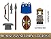 Medieval Roman Mini Gladiator Building Block Set, 4 Soldier Figures, Compatible with Lego 71001 Set, Armor Weapons Capes Shield Accessories Pack