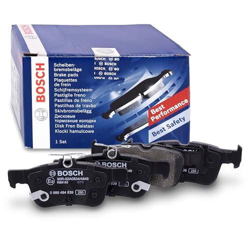 Jeu de 4 plaquettes de frein BOSCH 0 986 494 839 Essieu arrière avec indicateur d'usure