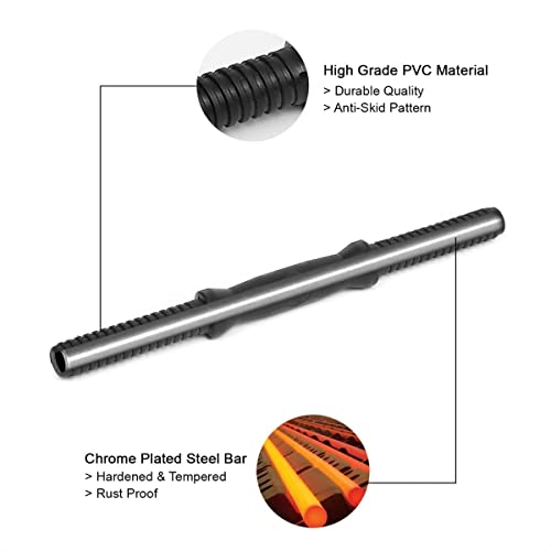 Image of PVC Dumbbell Set and Fitness Kit for Men and Women | 3-in-1 Convertible Design for Whole Body Workout with Connector Rod, Adjustable Weights, and Home Gym Essentials (8, Kilograms)