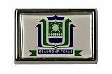 Dimensioni: 15 x 23 mm U24 Pin Beaumont City Texas - Spilla da spilla con bandiera, Acrilico
