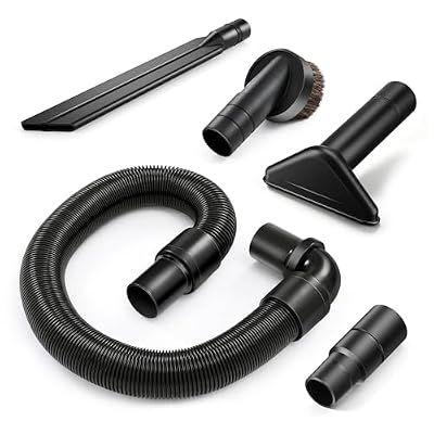 HappyAlley 1.5 Inch Vacuum Attachment Kit, Flexible Hose with Crevice Tool Brush Upholstery Nozzle Adapter, Compatible with ProTeam Backpack Vacuum, Compatible with Hoover C2401