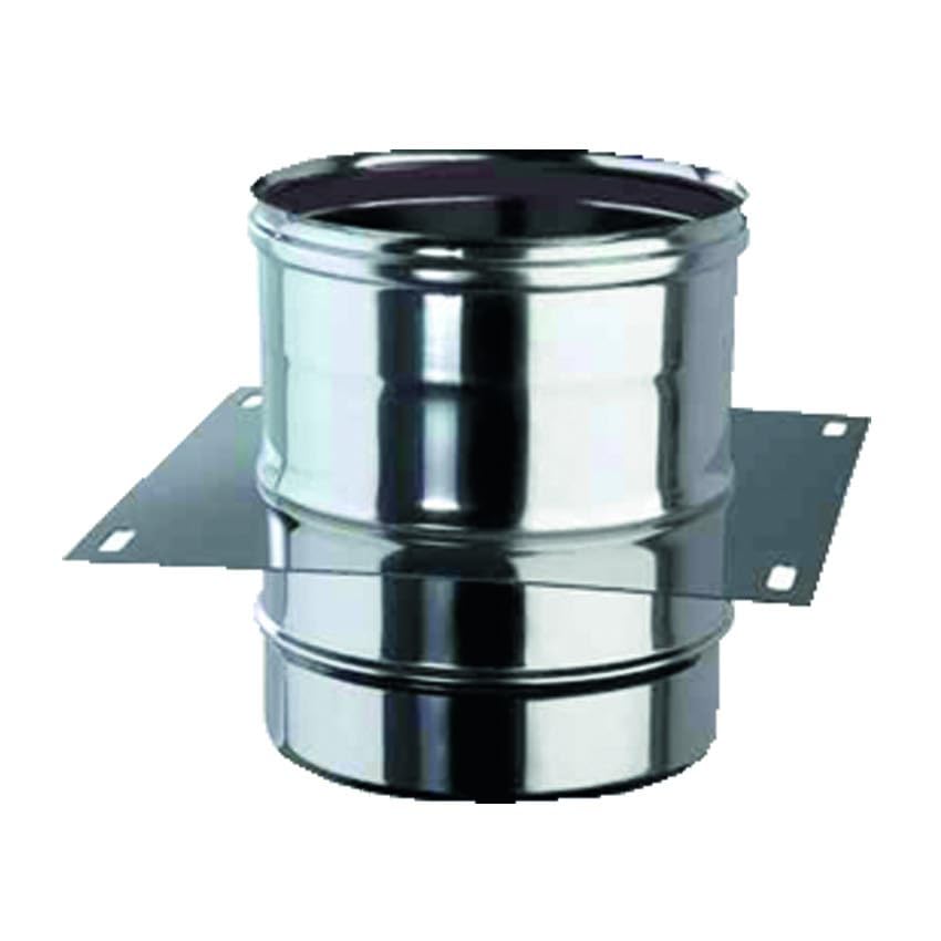 Piastra intermedia MF Ø130 L244 mm acciaio inox AISI 316L per sostegno camino