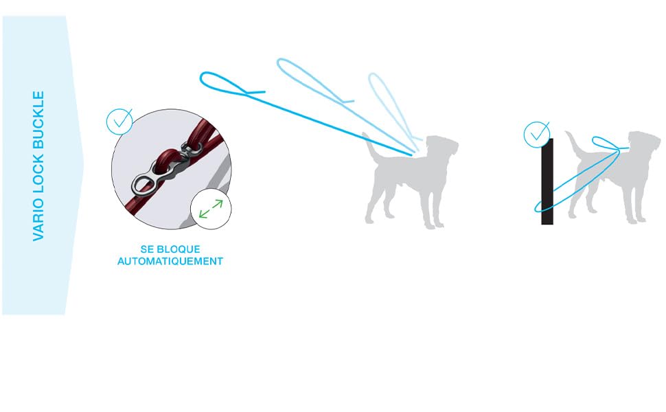 Vario Comfort Leash Ruby S pour éviter les tiraillements du petit chien