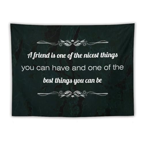 Tapiz de pared Yelolyio con cita de amistad en inglés, el regalo ideal para el hogar