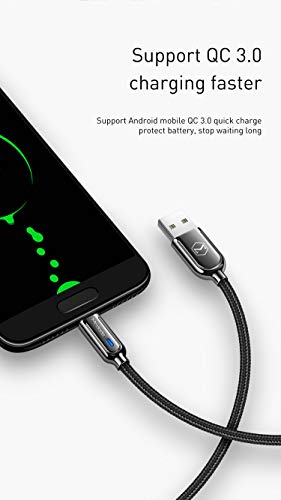 Aicase Usb Micro Charging Cable With Led Indicating Light, 1.5M/5Ft Braided Charging Cord Compatible With Qc 3.0/Ac4.0 #TOP18