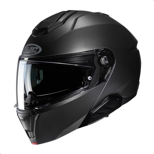 HJC i91 Solid Modular Motorcycle Helmet with HJ-33 Pinlock Shield, DOT Approved (Semi Flat Titanium,...