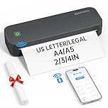 ByteCintia Portable Printer for Travel, Bluetooth Thermal Printer Supports 8.5 x 11 Inch US Letter Size, Compatible with Android and iOS & Laptop Inkless Mobile for Office, Car, School