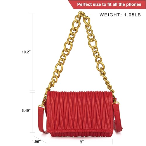 Image of Small Purses for Women Summer Crossbody Bag Quilted Evening Clutch Handbags