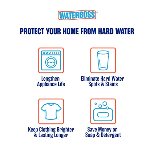 WaterBoss Water Softener System for Whole Home (36,400 Grain) - Filters Iron, Calcium, Ferrous Iron, Dirt and Sediment - Whole House Softening Using Less Salt - Model 900 - Thumbnail 4