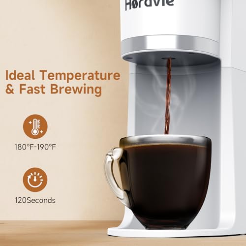 Image of Small Single Serve Coffee Maker, One Cup Coffee Machine for K-Cup & Grounds