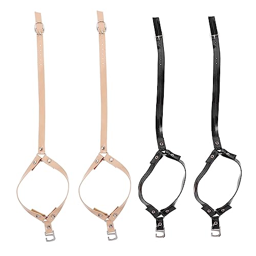 FOMIYES -falling Heel Straps 2 Sets Pu Women's High-heel Laces Anti-skid Straps Prevent Comfort Stability