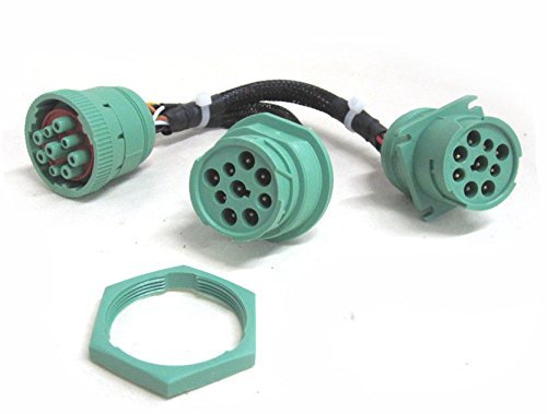 Mobilistics Green 9 Pin Type 2 J1939 Splitter Truck GPS compatible with late model FLR,WS, KW ELD DB9P