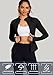 Bosmeer Women's Workout Jacket Lightweight Cropped Athletic Slim Fit Tops Zip Up Yoga Jacket Pilates Outfits for Women