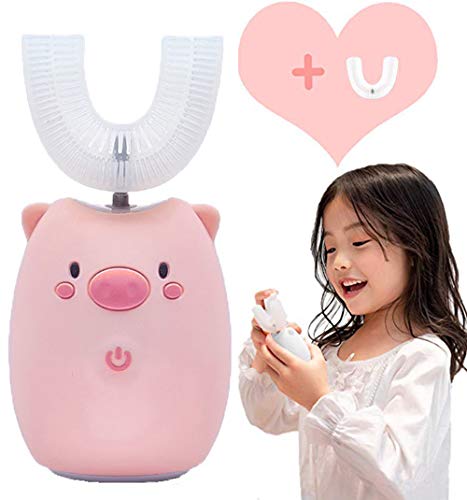 FEISIKE Ultrasonic Kids ELectric Toothbrush,U Type Toothbrush, Three Gear Speed Clearning Mode, Auto-toothbrush