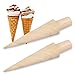2 pz Stampo per Cono Gelato Stampo a Cono in legno Rullo del cono della cialda Stampi per corno crema Stampi per rotoli pasticceria in legno Stampo Conico Rotolo Uova Accessorio da forno per decorare