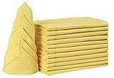 Homidate Cotton Dinner Napkins Set of 12 – 18x18 Sand Yellow with Hemstitched Mitered Corners – Machine Washable Fabric Napkins for Thanksgiving, Weddings & Cocktails