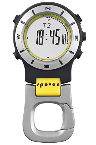 Pocket Watches Clip On Compass Altimeter Barometer Survival LED Digital Watch Quartz Unisex for Outdoor Activities