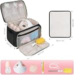 Breast Pump Bag Compatible with Spectra S1 and S2, Breast Pumping Travel Storage Bag with Waterproof Mat for Pumping Essentials and Accessories, Black