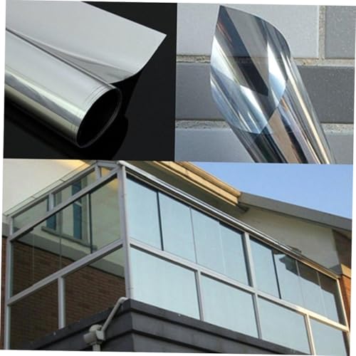 Vinilo para ventana con privacidad y bloqueo UV plata miniatura 5
