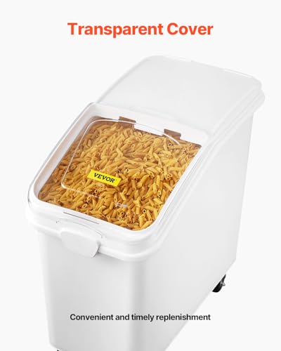 Image of VEVOR 27 Gallon Food Storage Container, 500 Cup Commercial Ingredient Bin