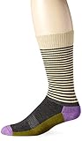 Happy Socks Men's Half Stripe Combed Cotton 1/2 Terry Crew Socks