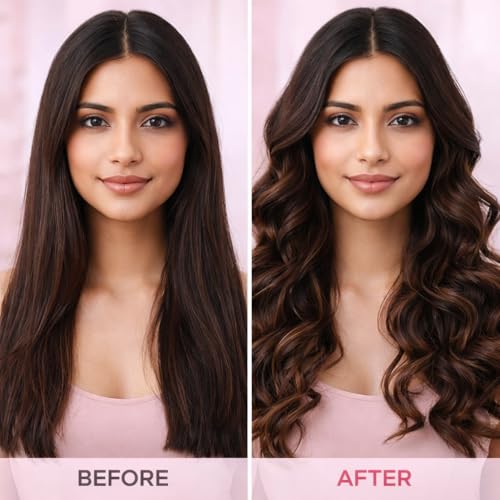 Image of Automatic Hair Curler, Rotating Curling Iron with Ceramic Barrel, Professional Curling Iron for Long Hair, Quick Heat Instant Auto Curler, Tangle-Free Hair Styling Tool for Women