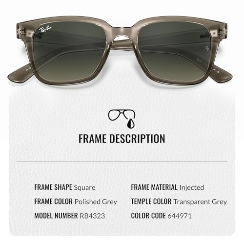 Ray-Ban RB4323 Square Shaped Sunglasses for Men & Women with Official RAYBAN Eyewear Kit3