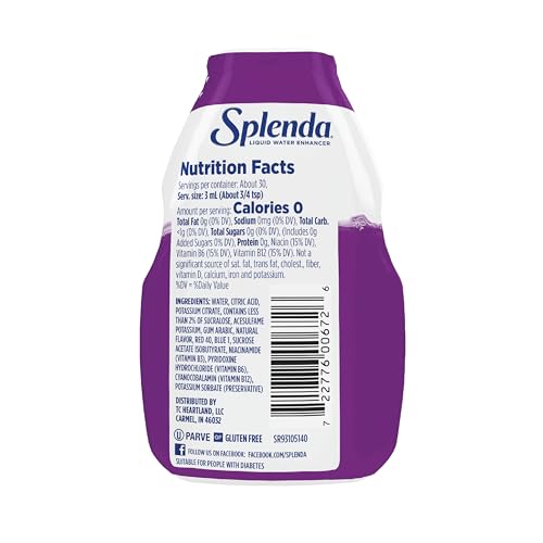 Image of SPLENDA Liquid Water Enhancer Drops, Grape, 3.11 Fl Oz