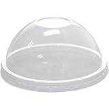 Karat C-HDL662-A-NH 92mm Dome Cover Lids (No Hole) for Karat Dessert Cups and Cold Cups, for 9 or 12 Ounce Cup, Case of 1000