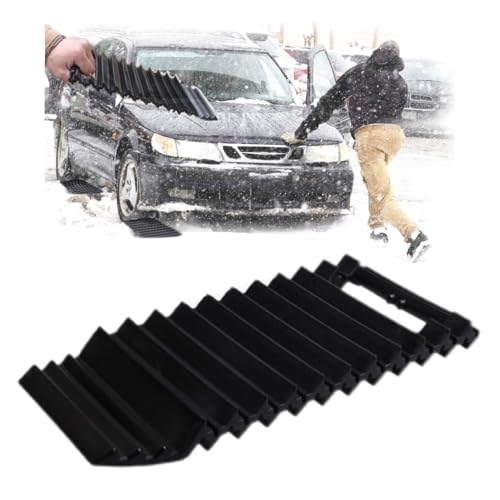 Tire Traction Mat, Traction Boards Recovery Track Portable Emergency Devices Tire Traction Mats for Pickups Snow, Ice, Mud, and Sand Used to Cars, Trucks, Van or Fleet Vehicle (1 Pack)