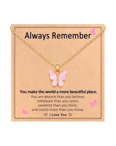 Beautiful Butterfly Necklace, Jewelry for Teen Valentines Christmas Birthday Gifts