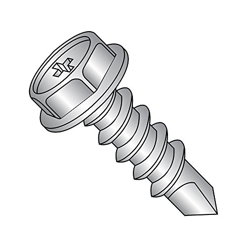 Tornillo autoperforante acero inoxidable hexagonal 1/2 pulg miniatura 1